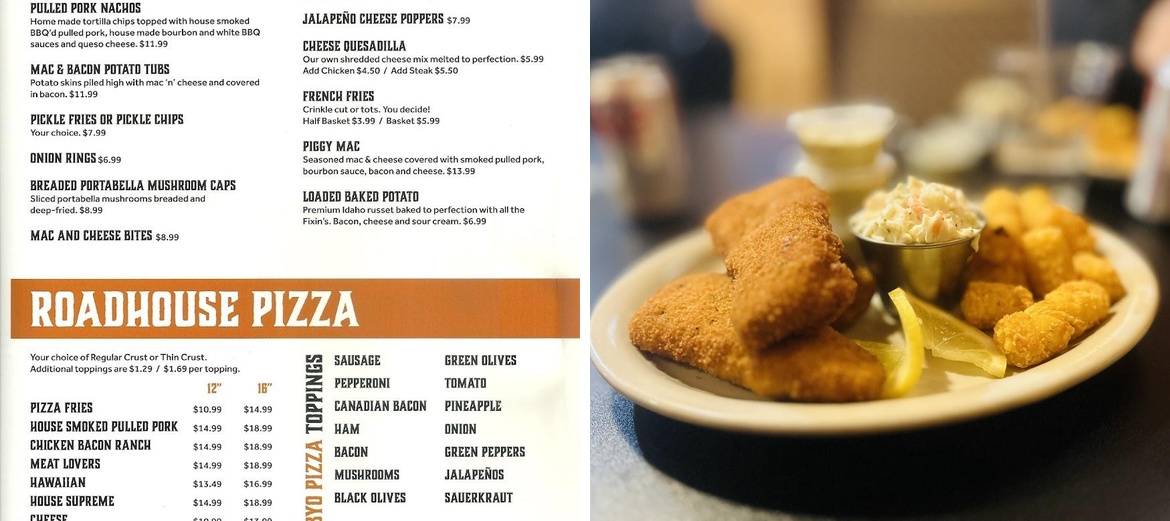 Roadhouse 25 Menu